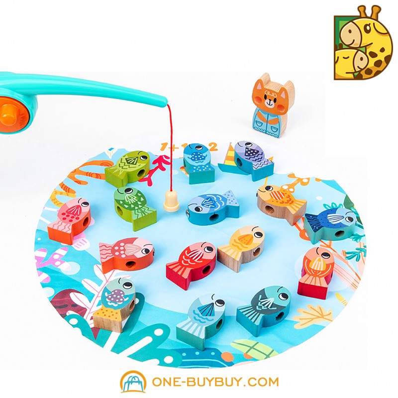 Kitten Fishing Dudule Simulation Fishing Детские деревянные игрушки оптом 