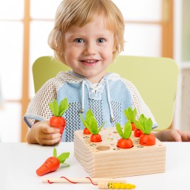 Новая головоломка "подключи и вытаскивай редиску", игра для ловли деревянных детских развивающих магнитных жучков, игрушки для раннего развития координации рук и глаз 