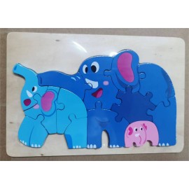 Детская игра-головоломка для детей 2-5 лет, просвещение, животное, слон, комбинация, деревянная игрушка-головоломка, оптовая продажа 