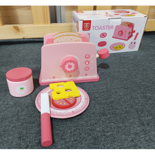 Деревянный игровой домик, игрушка, кухня, кухонная утварь, детские игрушки, подарок на день рождения, оптовая продажа, деревянная розовая хлебопечка
