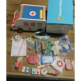 Детский доктор, 29 предметов, набор игрушек, ролевая машина скорой помощи, серия симуляторов, медицинская машина, подарок, русская версия 