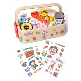 Набор тортов и десертов для нарезки на магнитах 