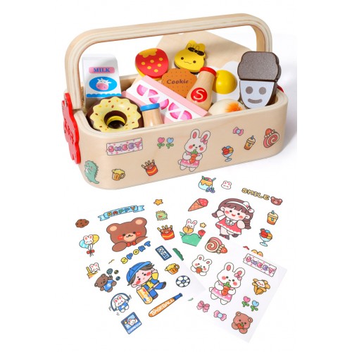 Набор тортов и десертов для нарезки на магнитах