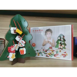 Детские развивающие игрушки, бисероплетение, зрительно-моторная координация, плетение елки, деревянное плетение, нанизывание, игрушки для раннего развития 