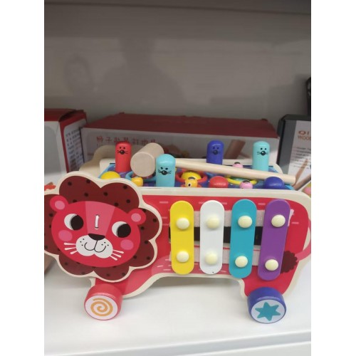 Многофункциональный лев ударил суслика, дети стучат пианино, ловят рыбу, играют в стол, слушают, концентрируются, развивающие игрушки