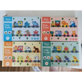 Cpc CE трансграничные новые продукты детский мультфильм животных цифровой поезд ребенок раннего образования игра-головоломка 