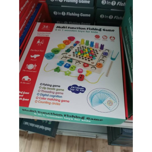 Деревянный многофункциональный зажим для бусин рыболовная игра детское цифровое познание детская головоломка раннее образование расчет устранение музыки