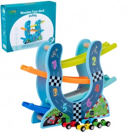 Детские интерактивные игрушки оптом, новые деревянные U-образные 4-слойные веселые горки 